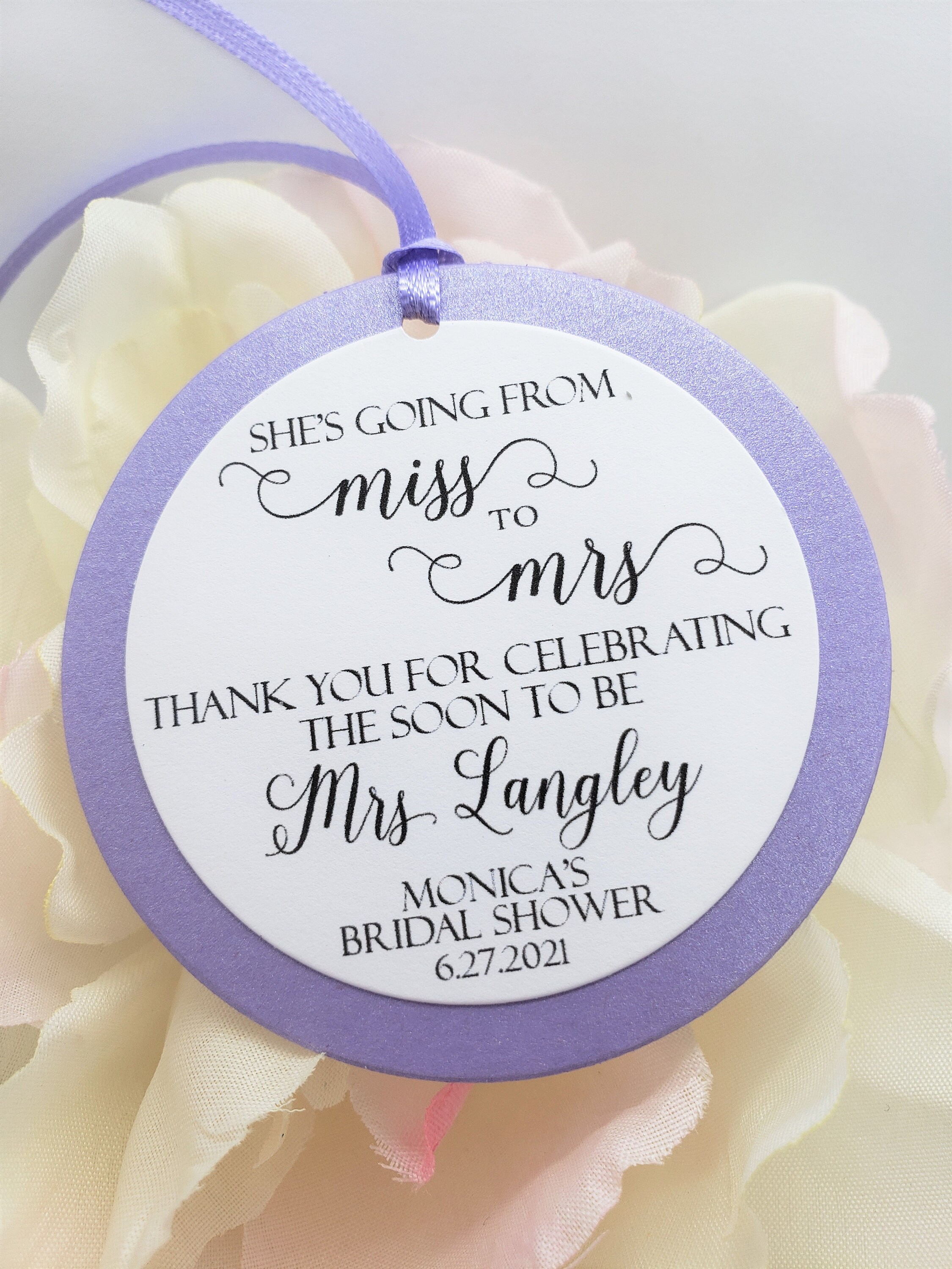 From Miss To Mrs Soon To Be Mrs Bridal Shower Favor Tag Etsy