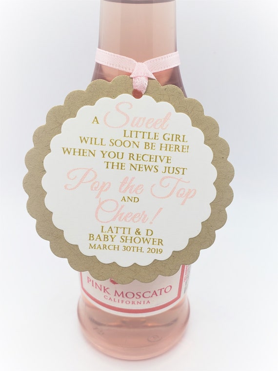 little bottles of wine for baby shower