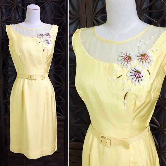 pastel yellow cocktail dress