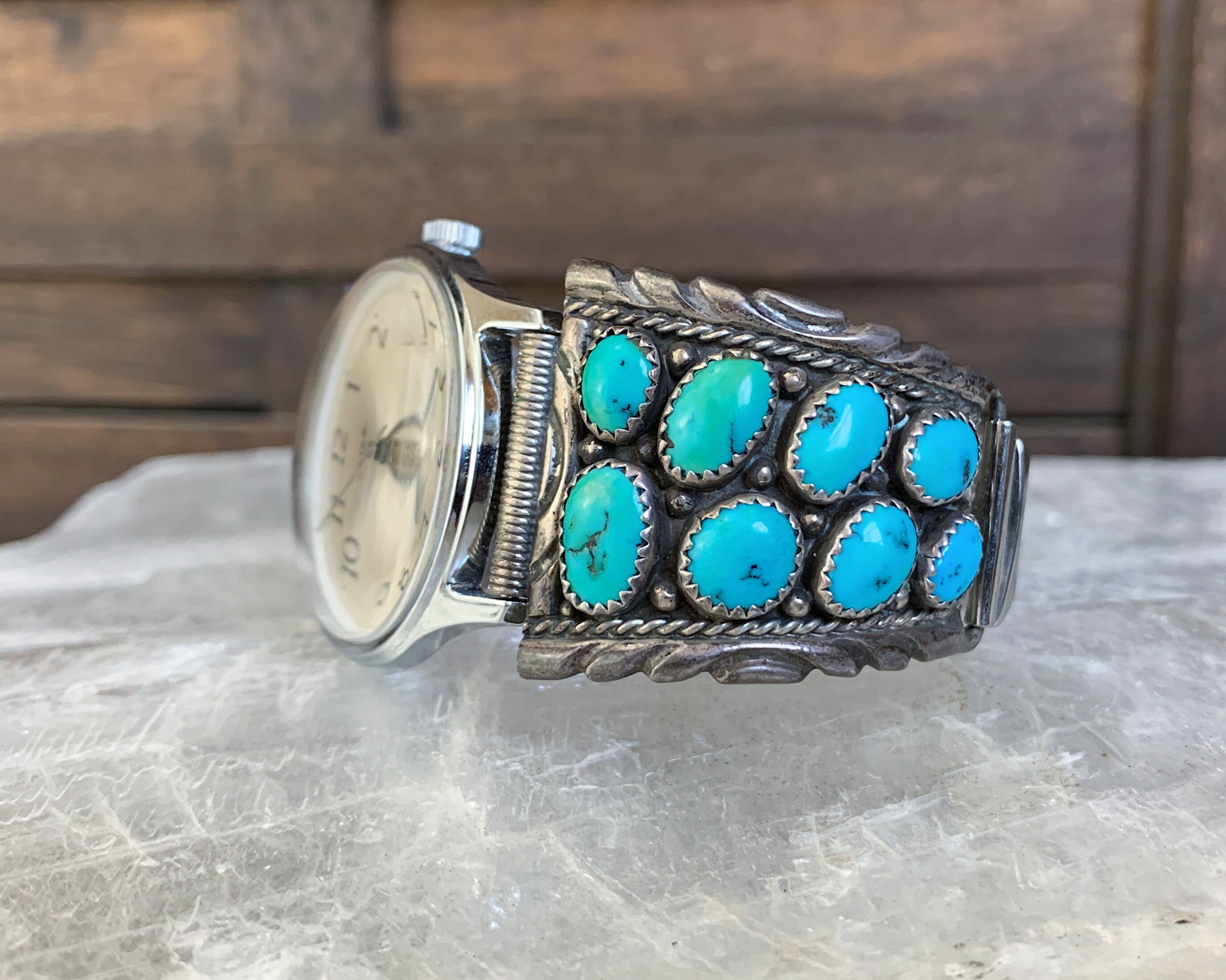 Sterling Silver Turquoise Watch Band by Wilford Nez Vintage Etsy