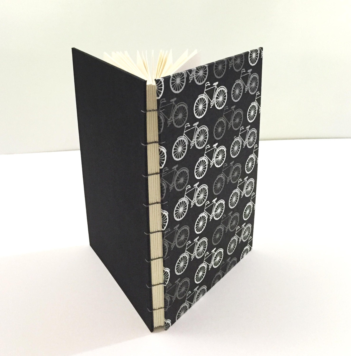 Bicycle Notebook With Lines, Journal With Lined Pages, Diary, Black and ...