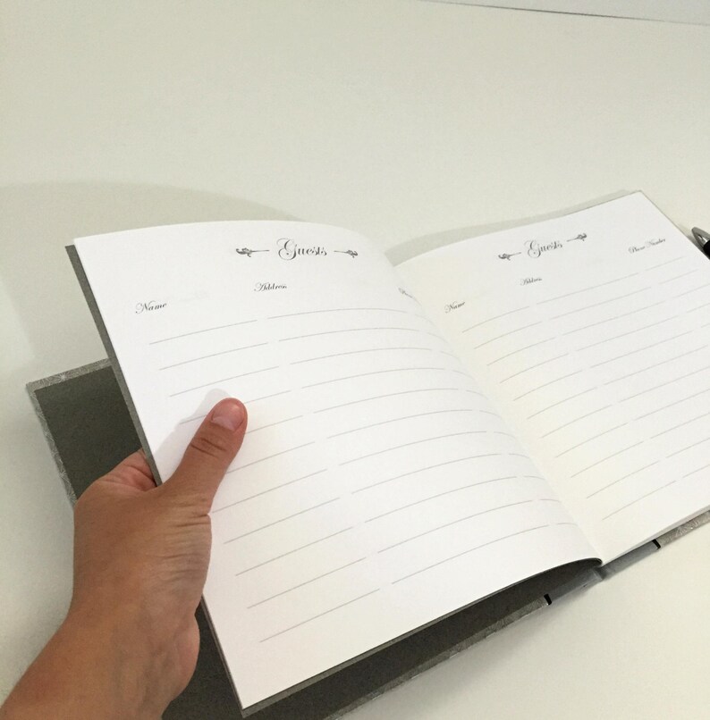 Wedding Guest Book With Lined Pages Guestbook for Special Etsy