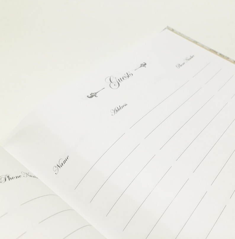 Wedding Guest Book with lined pages Guestbook for special Etsy