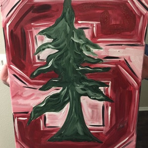 Stanford Cardinal Abstract Painting