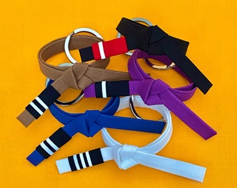 Pedido al por mayor - Llaveros de cinturón de Jiu Jitsu BJJ (cantidad mínima de pedido: 50)