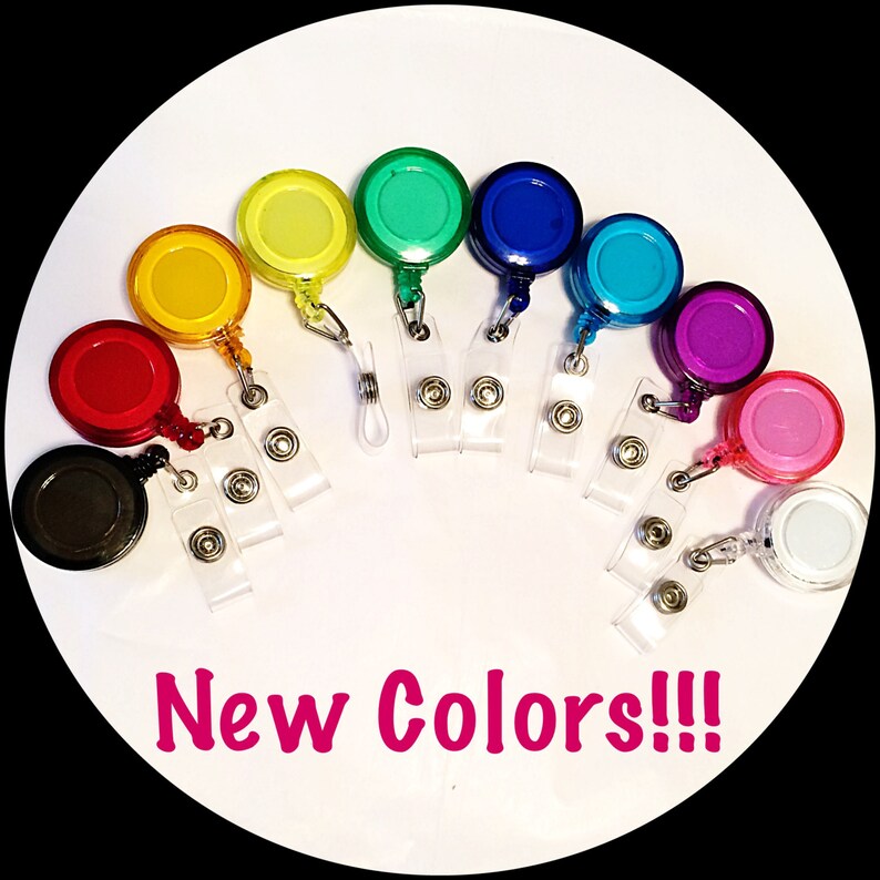 Monogrammed Retractable Badge Holder Etsy