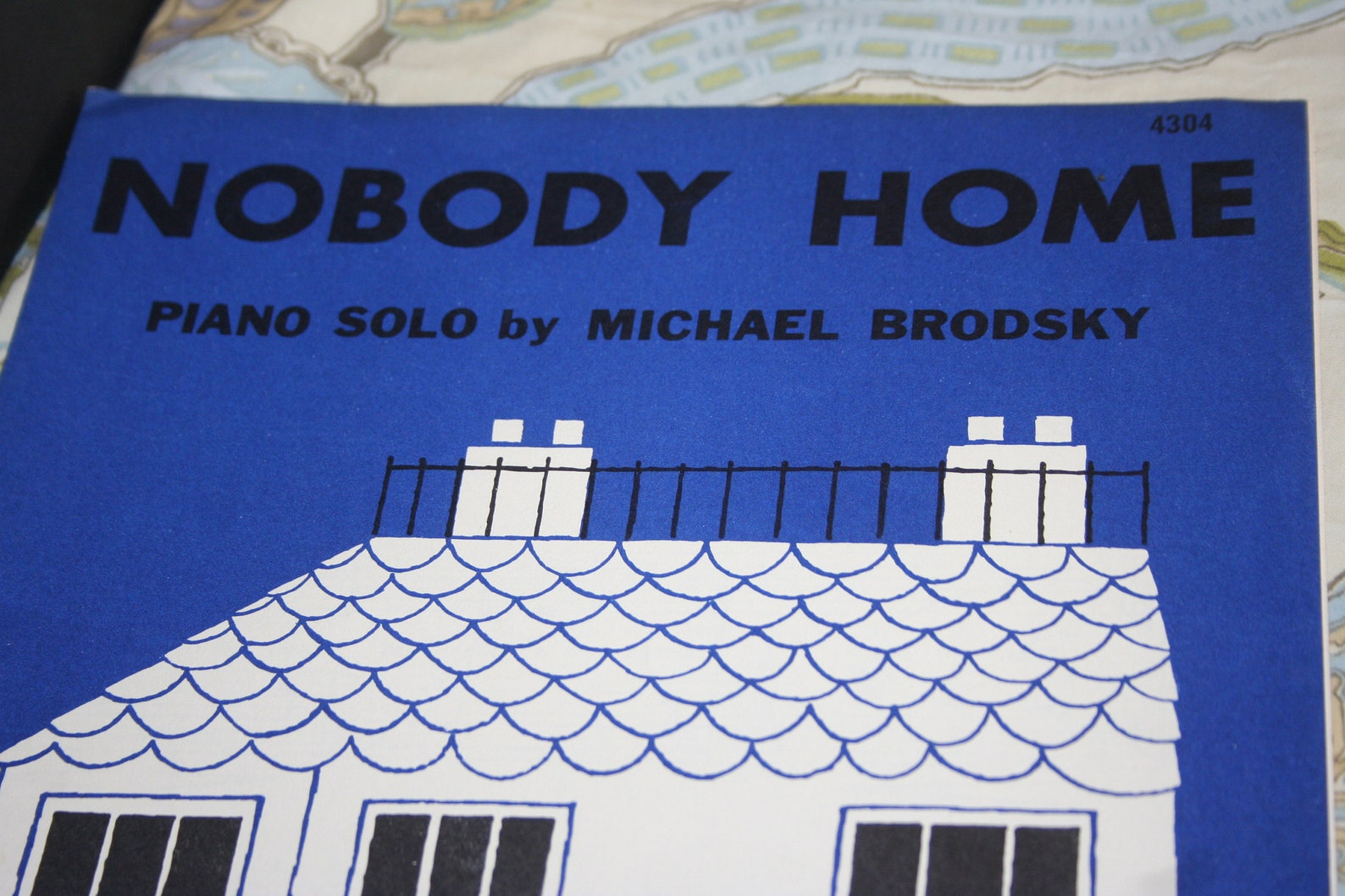 Nobody Home Piano Solo Sheet Music With Lyrics Vintage Piano Etsy