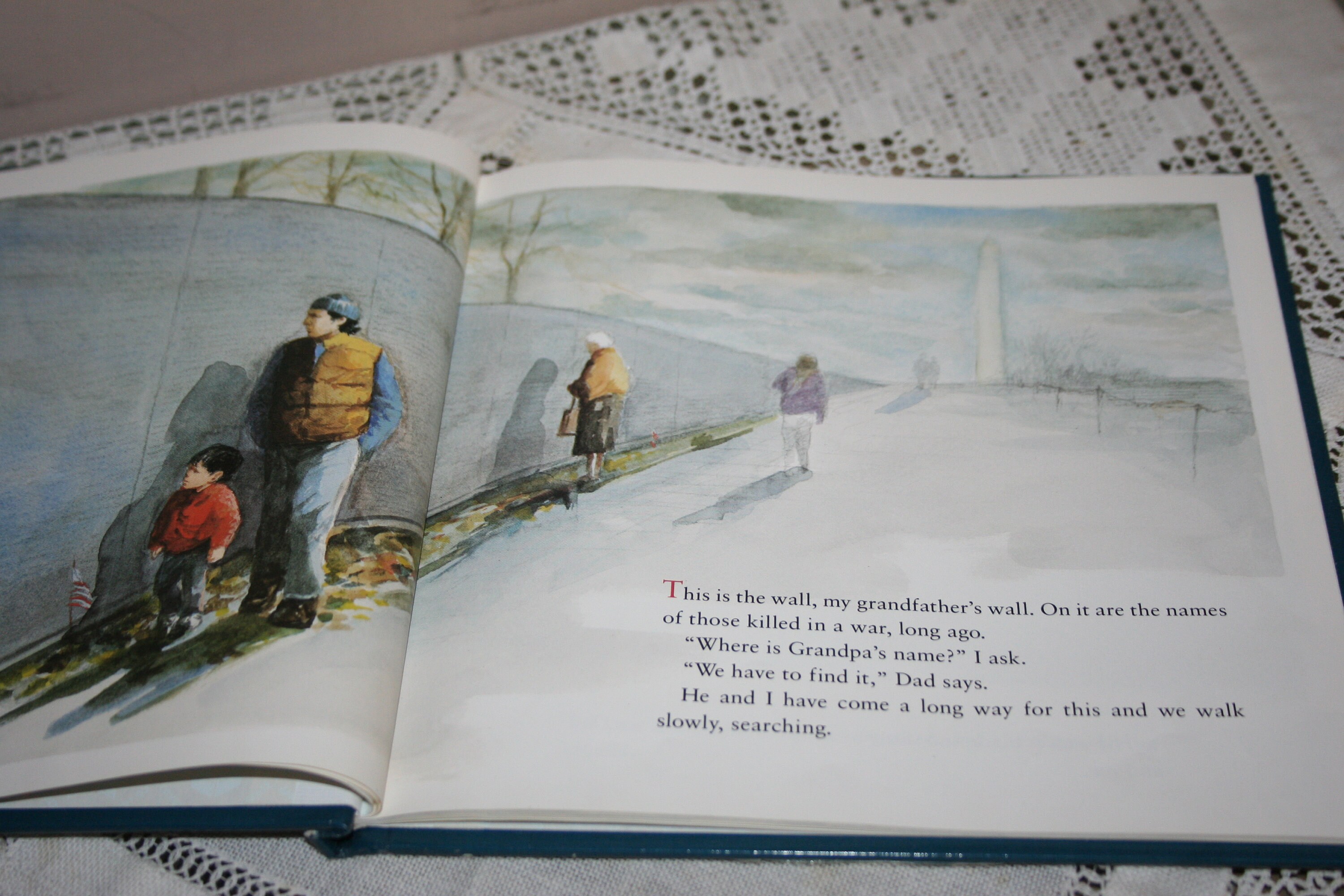 The Wall 1990 Eve Bunting Hardback Book Vietnam Veterans Etsy