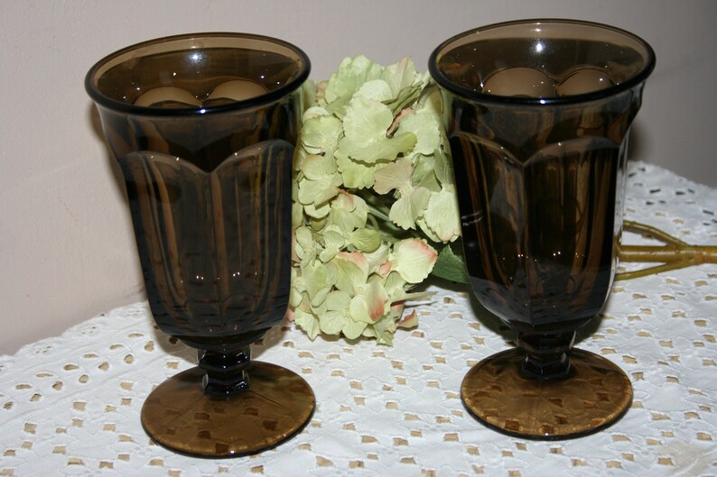 Imperial Old Williamsburg Stemmed Iced Tea Glasses Pair of Etsy
