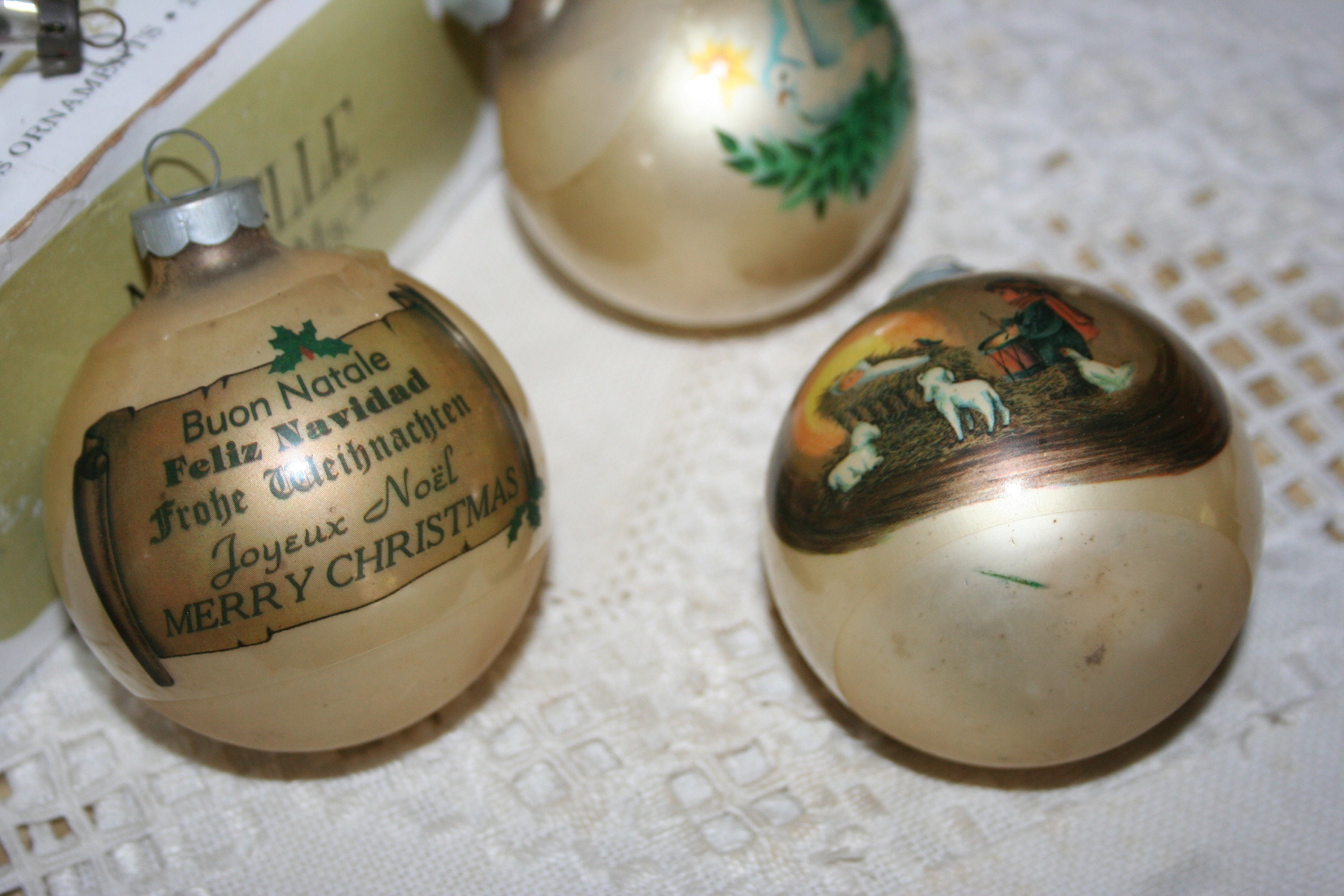 Vintage Assorted Christmas Ornaments Made in USA Lot of Etsy