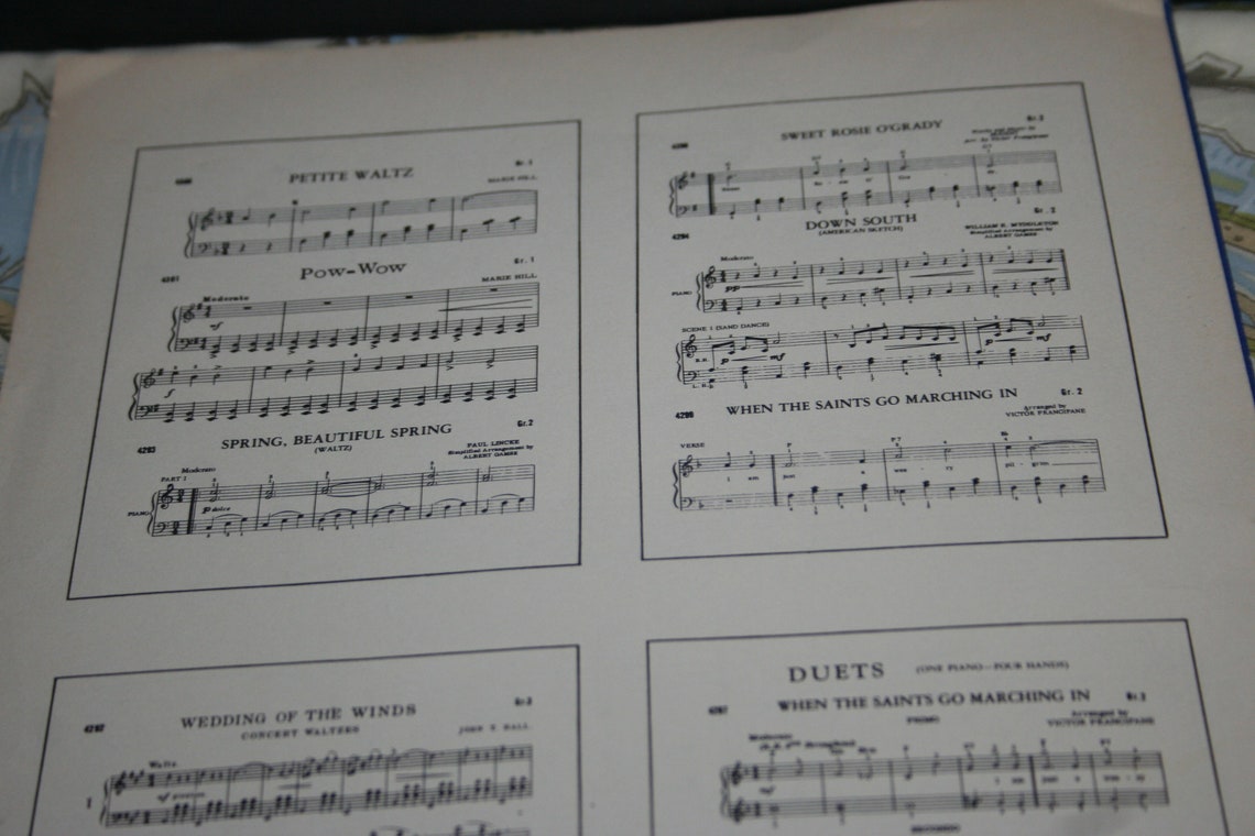 Nobody Home Piano Solo Sheet Music With Lyrics Vintage Piano Etsy