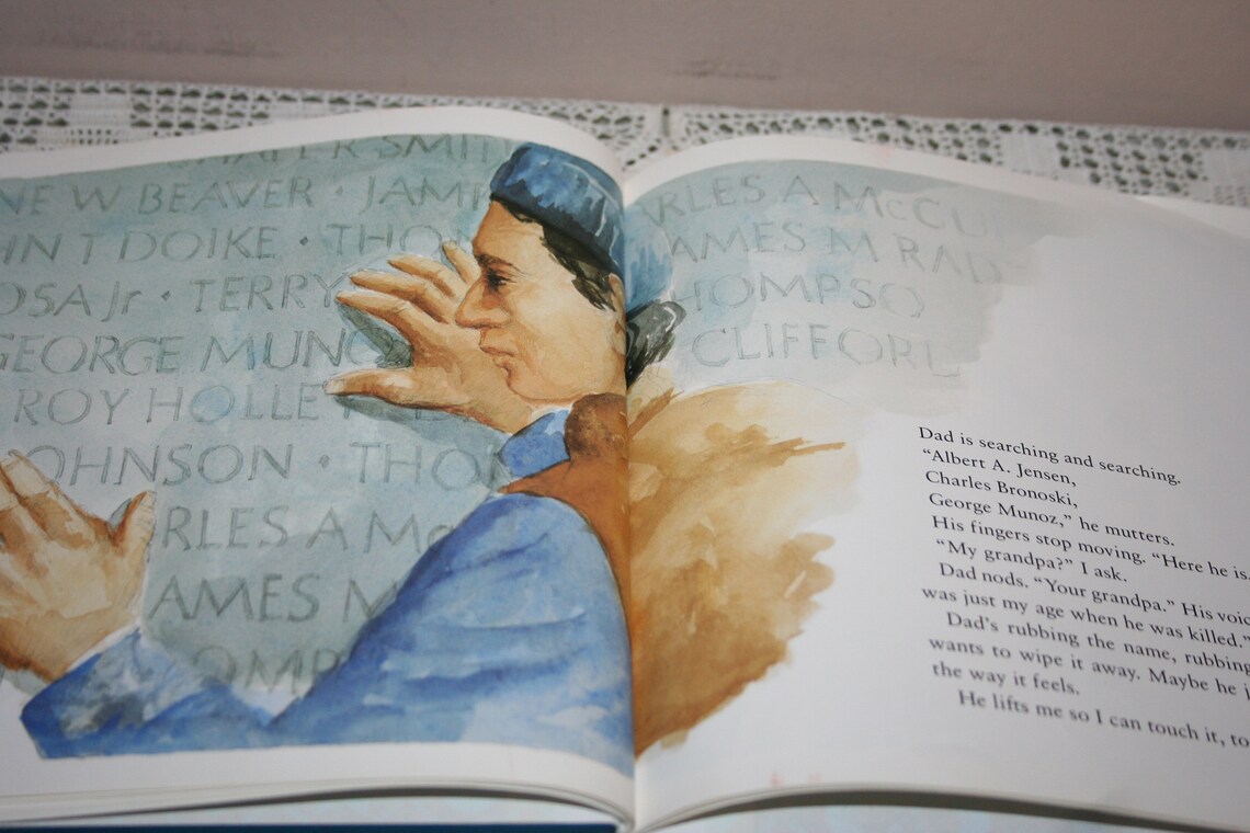 The Wall 1990 Eve Bunting Hardback Book Vietnam Veterans Etsy