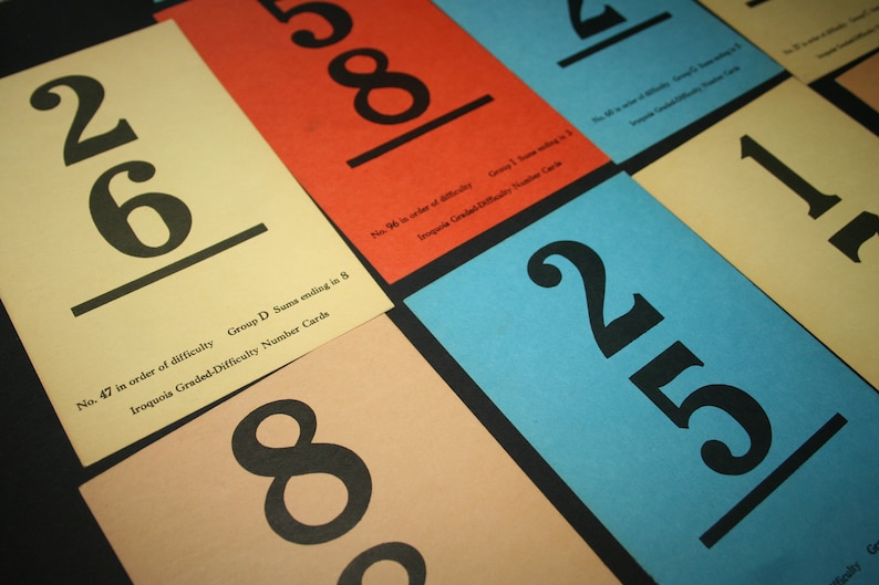 Vintage Math Flash Cards Iroquois Graded Difficulty Number Etsy