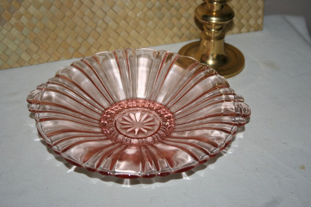Pink Anchor Hocking Mint Dish, Depression Glass Dish, Old Cafe Pattern