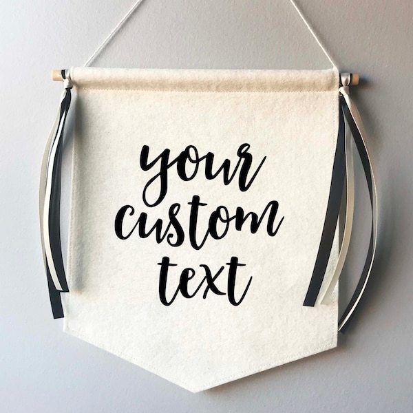 Custom wedding sign - personalized - felt banner - custom text