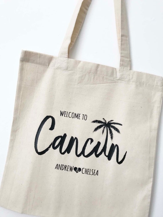 Cancun Tote Bag Destination Wedding Personalized Tote Etsy