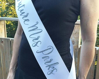 Future Mrs Sash - Bridal Party - Bride to Be Ribbon Sash - Bachelorette Party Sash - Bride Gift