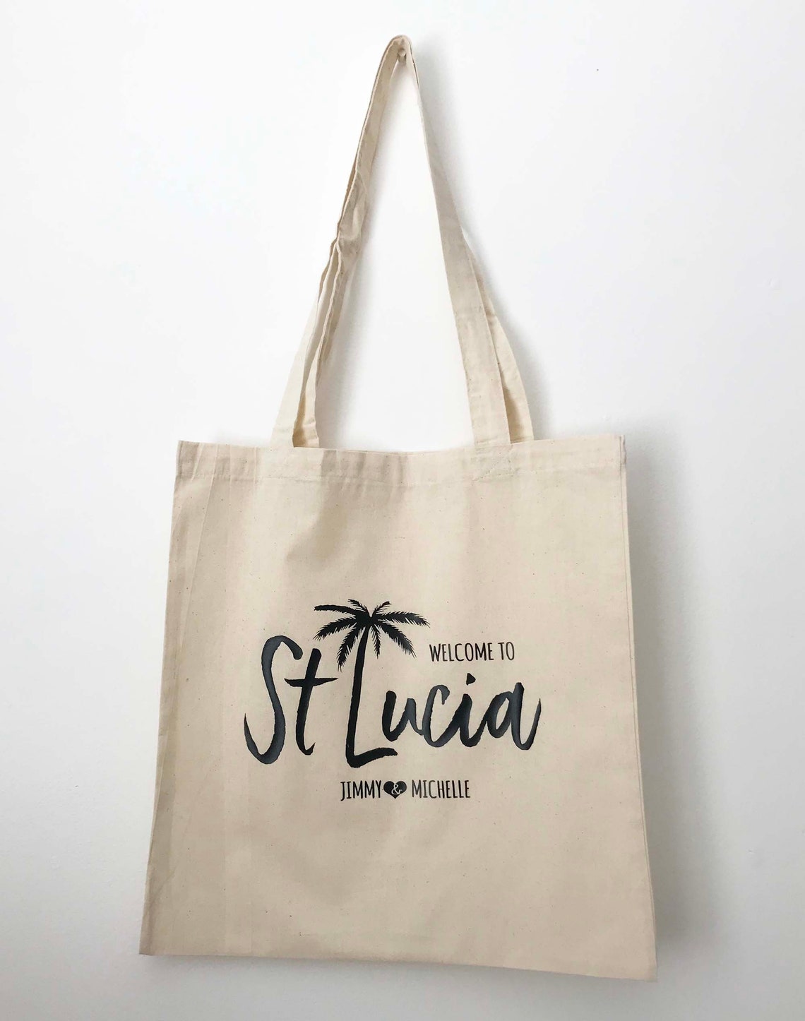 St Lucia Tote Bag Destination Wedding Personalized Tote - Etsy