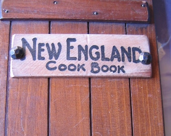 New England Cook Book-Wood Covered 1936