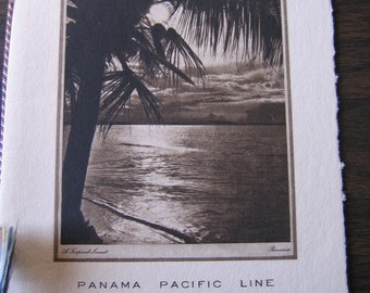 Panama Pacific Menu Cruise San Francisco to NY 1934