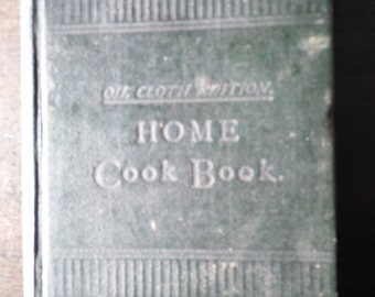 Home Cook Book Benefiting Home of the Friendless Chicago by J. Fred Waggoner 1876