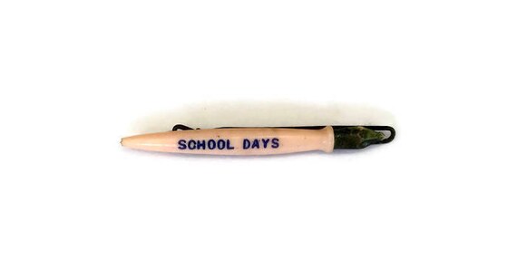 Vintage Barrette Pen School Days Pink Hair Clip M… - image 1