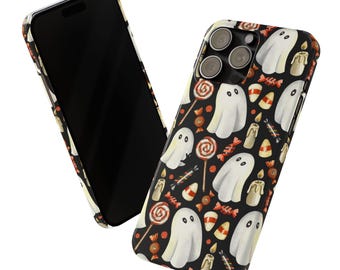 Cute Halloween iPhone Case - Fall Cell Phone Case - Halloween Themed Phone Case for iPhone - Cute Ghosts Phone Cover - Spooky Phone Case