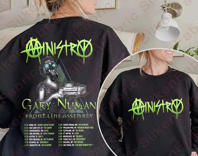 Ministry Band TOURing in Spring 2023 Tour Shirt, GARY Numan North America 2023 Tour 2023, Ministry Band Shirt, Rock Music Band