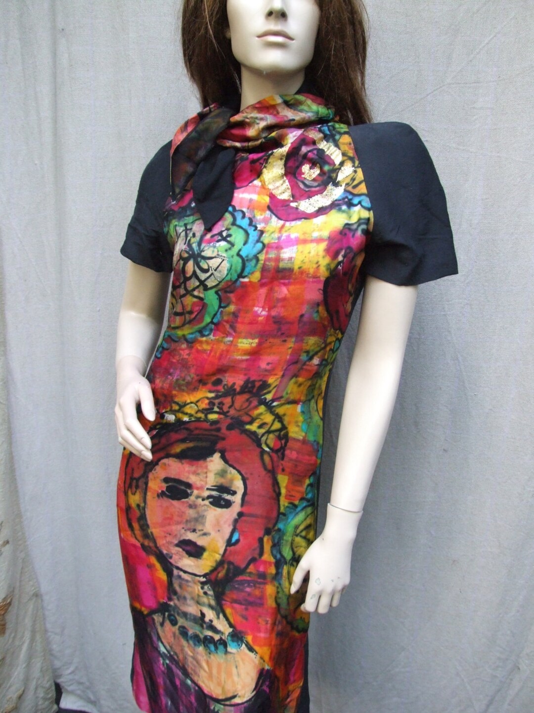 Journey silk hand printed  Dress
