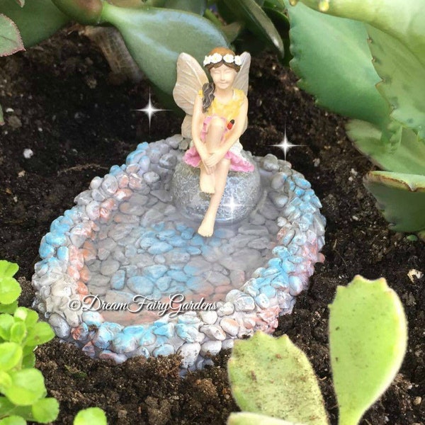 Fairy garden pond, miniature pond, miniature fish, fairy garden accessories, fairy garden supplies