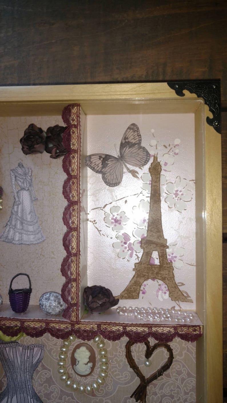 Shadow Box Mixed Media French Paris Style Etsy