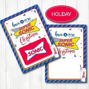 Sonic Stickers Holiday Edition Christmas, Vinyl Stickers for Laptops,  Coffee Tables, Stickers, Hand Crafted Stickers 