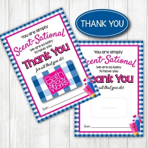 BATH & BODY Gift card holder. Thank You Card. 5x7&quot; DIGITAL File. Employee appreciation, Birthday, Easy Gift. Printable Instant Download.