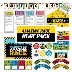 Pack de fête de course incroyable, articles imprimables, modifiables, téléchargement immédiat, fête d'anniversaire ou fête de course incroyable, personnalisable