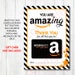 Thank You AMAZON Gift Card Holder. 5x7 DIGITAL FILE. Thank You Teacher ...