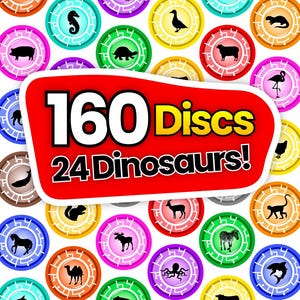 Paquete DEFINITIVO de 160 discos de aventuras con animales / Discos imprimibles y descargables de 4 pulgadas / Discos de aventuras con criaturas coloridas