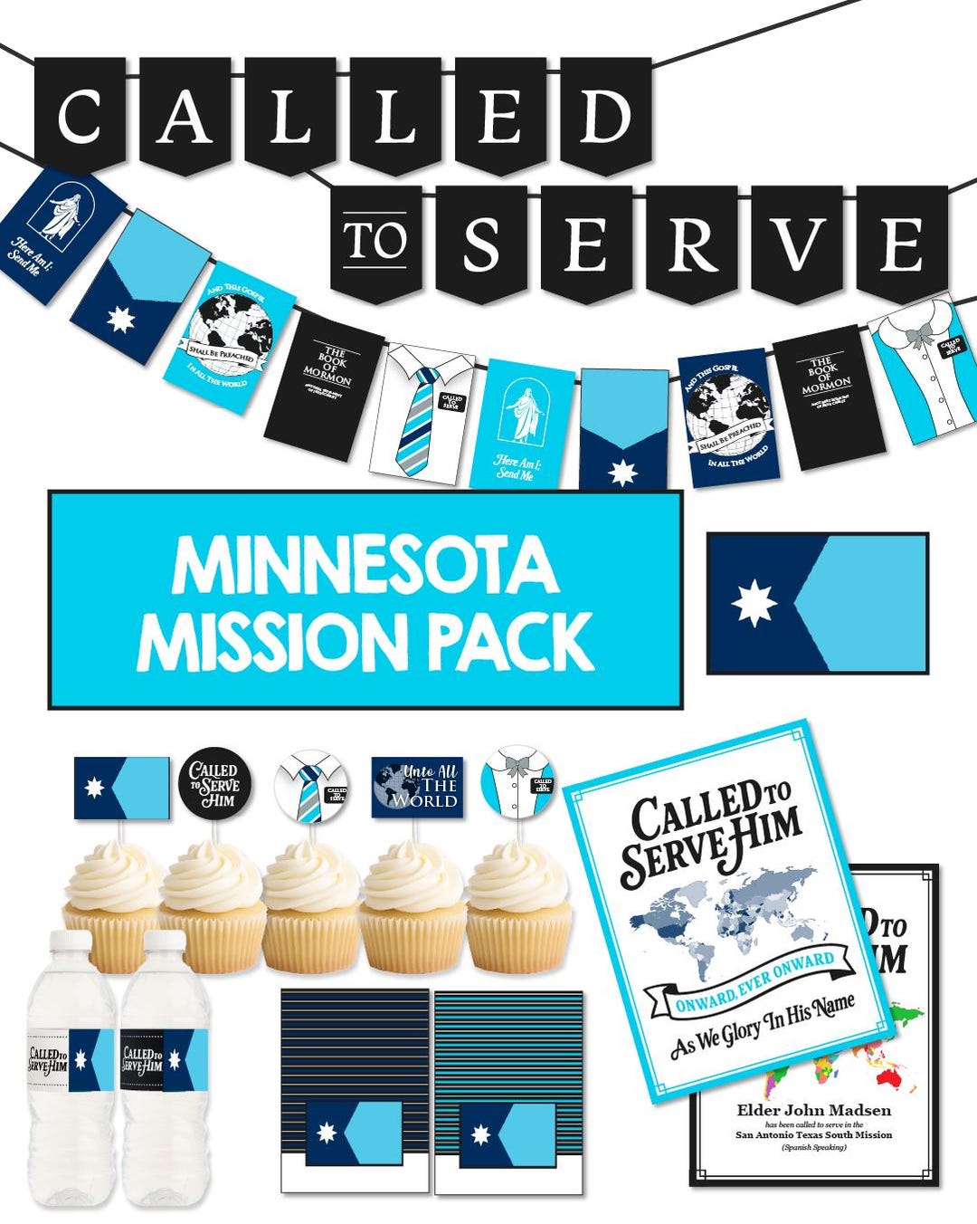 Lds Party MINNESOTA Missionary Farewell Party Pack | LDS Homecoming Decor ...