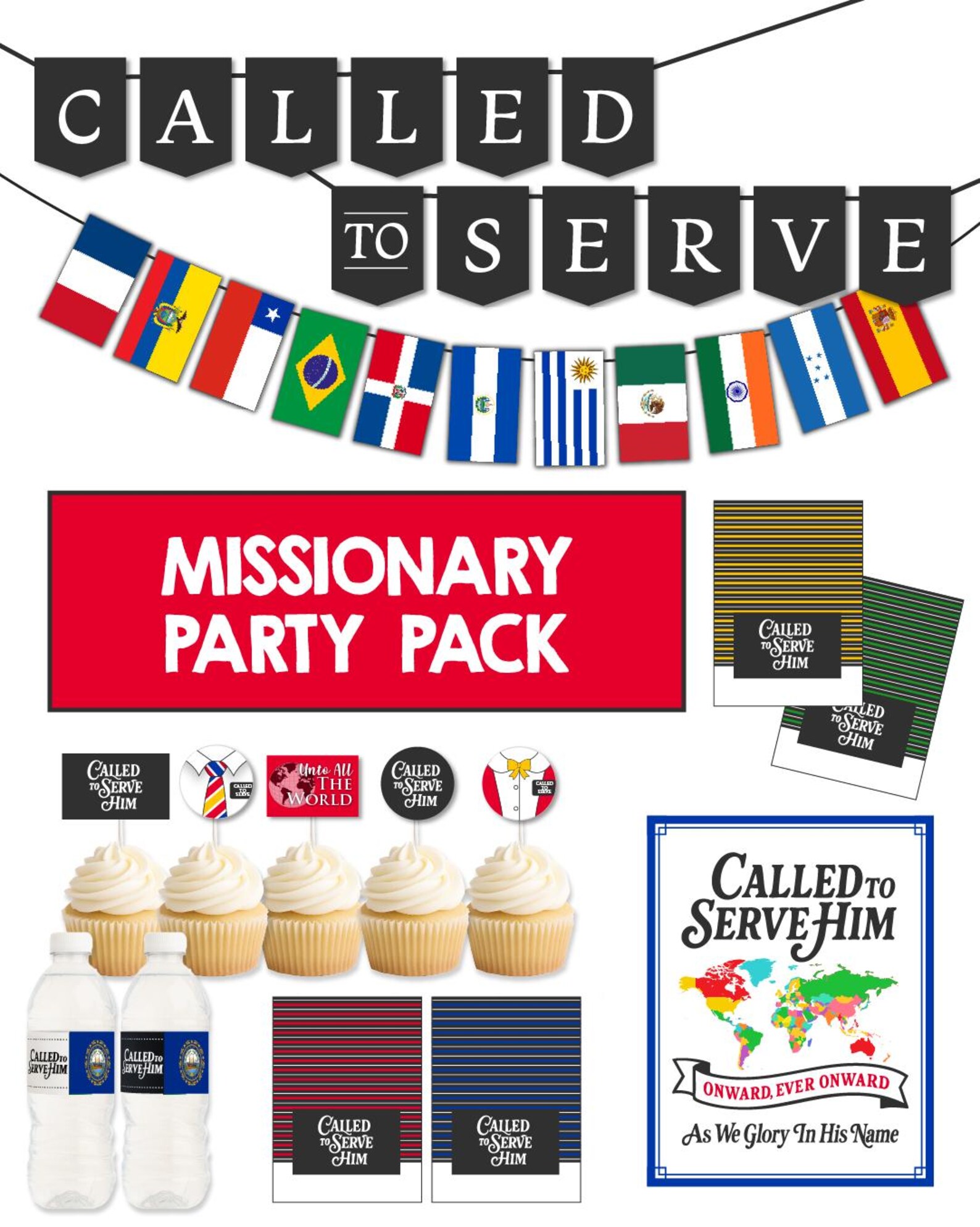 Lds Party Mission Call Opening Party Pack | LDS Homecoming Decor | Called to ...