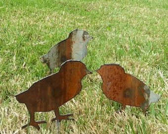 3 Chicks - Corrugated Barn Tin