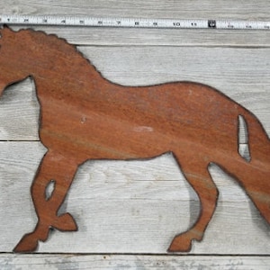 Horse Prancing - Corrugated Barn Tin