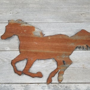 Horse Running - Corrugated Barn Tin