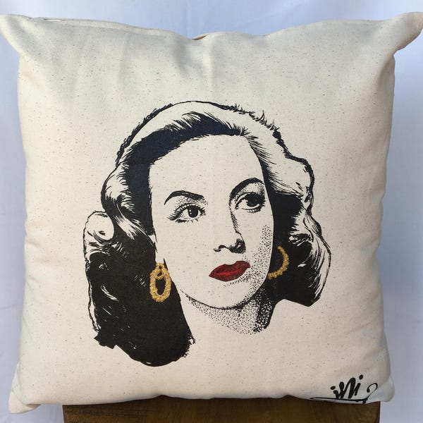 Maria Felix Pillow Cover. Mexican Icon Pillow Cover. La Doña Accent Pillow. Decorative Pillow with Maria Felix.Gift Friendly .