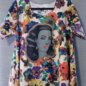 Beautiful Fiesta And Vibrant Colors Maria Felix One Size Hand Stitched Hand Painted Spring Summer Fashion Blouse.