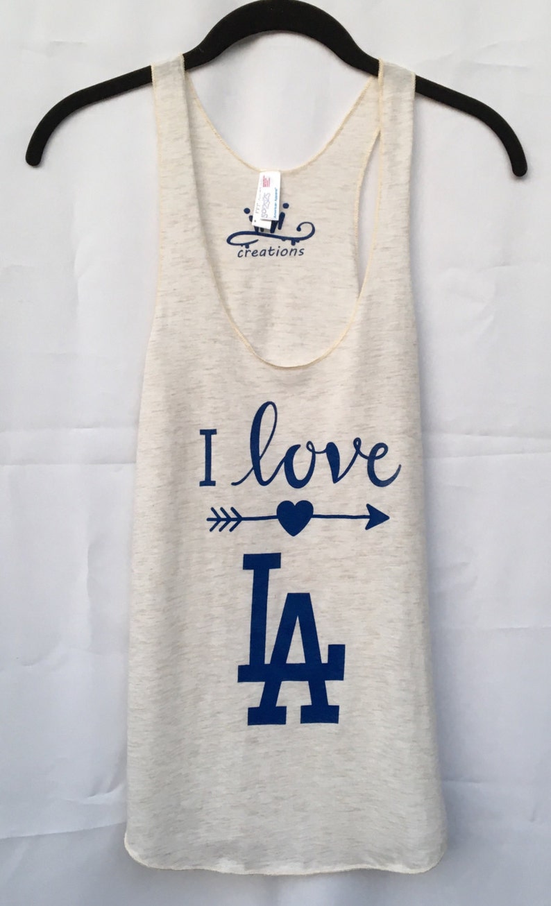 Love LA Tank Top. Dodgers Tank Top. LA Tank Top. Baseball Tank Top. image 1