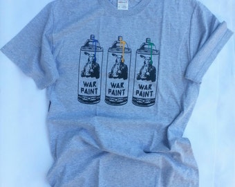 Spray Paint Bottle Men's T-shirt. War Paint Design Men's T-shirt. Graffiti Spray Painted Men's T-shirt. Gift Friendly.