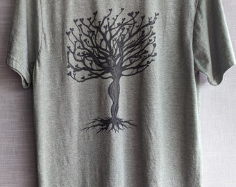 Tree of Life Unisex T-shirt - Heart's Tree T-shirt. Tree Woman Design T-shirt. Gift Friendly