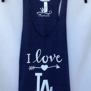 LA Women Tank Top. Love LA Tank. Dodgers Tank Top. Women Los Dodger Tank Top. Gift Friendly. image 1