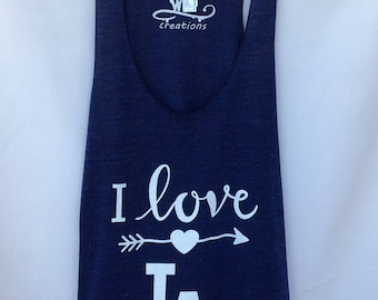LA Love Tank  - Trendy Graphic Tank, Women's Summer Shirt