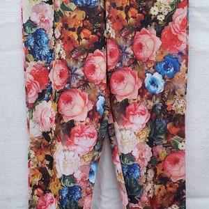 Flower Print Spring Summer Pants. All Over Flowers Print Pants. Gift Friendly.