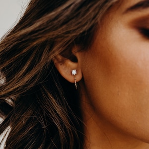 Small Hoop Earrings, Diamond Hoops, Huggie Earrings, Tiny Gold Hoops, Dainty Earrings, Minimal Earrings, Rose Gold Hoops, BRIGHT LIGHTS